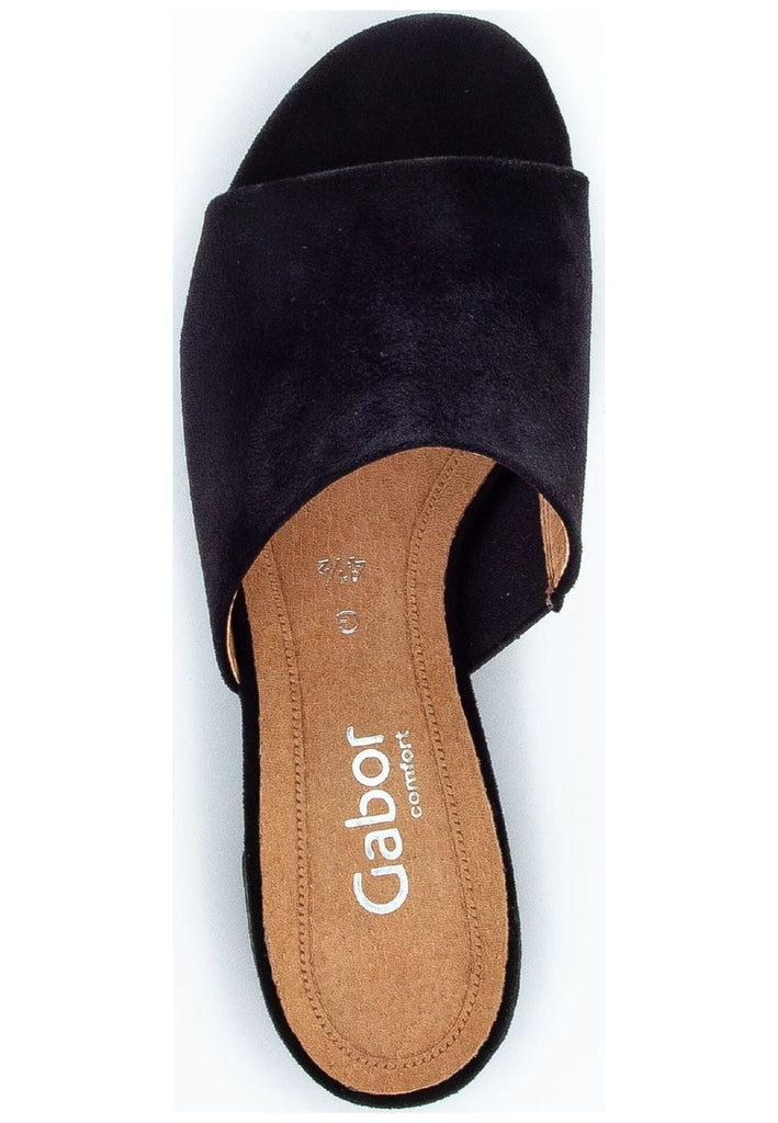 Gabor Pantoletten Lederimitat Schwarz