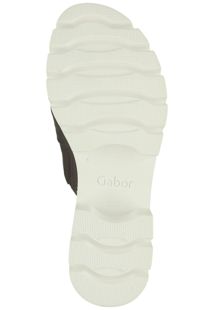 Gabor Pantoletten Lederimitat Schwarz