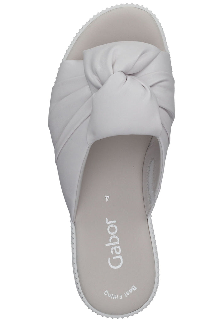 Gabor Pantoletten Lederimitat Weiß