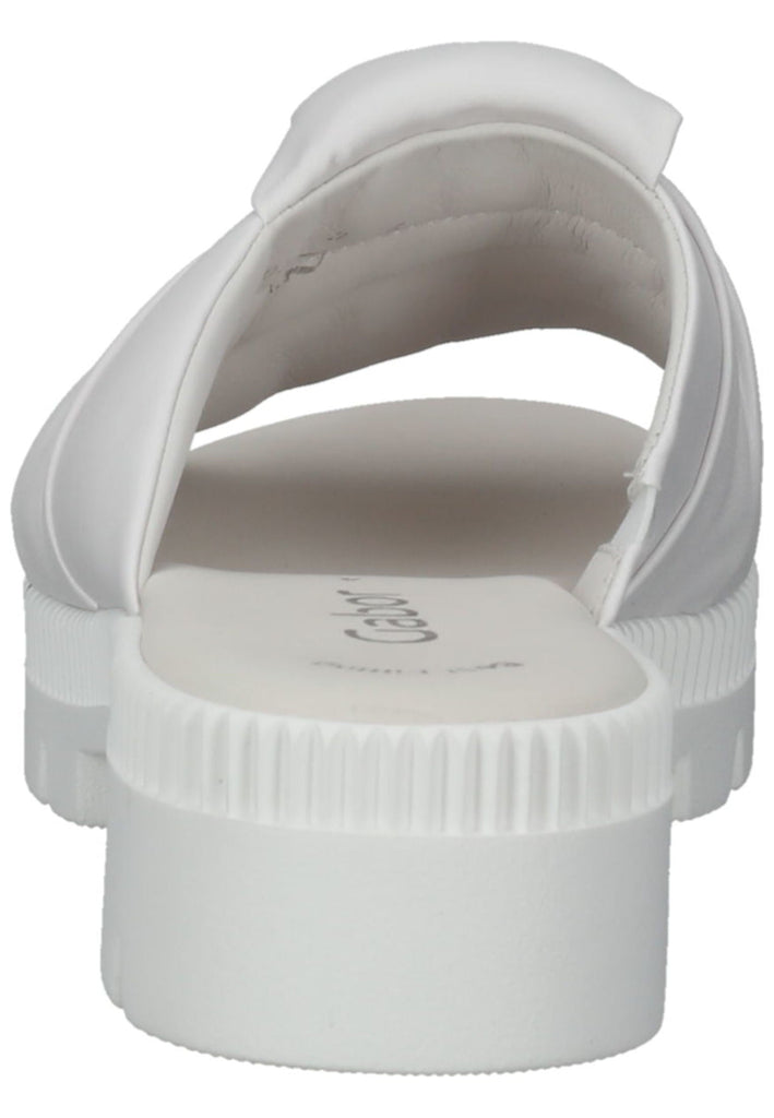 Gabor Pantoletten Lederimitat Weiß