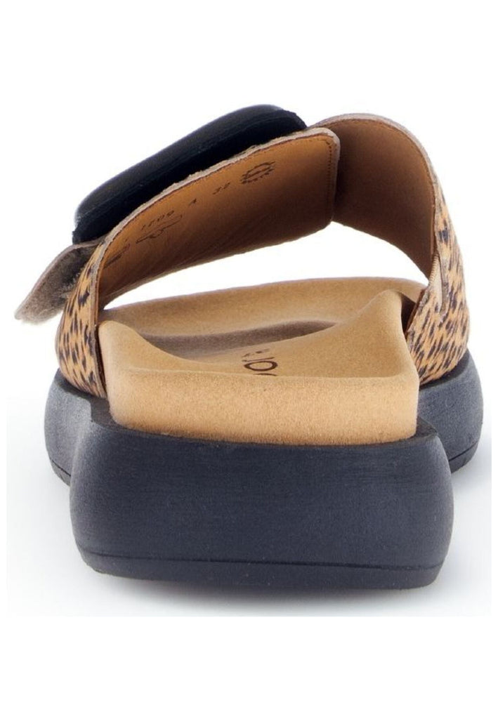 Gabor Pantoletten Nappaleder Beige/Schwarz