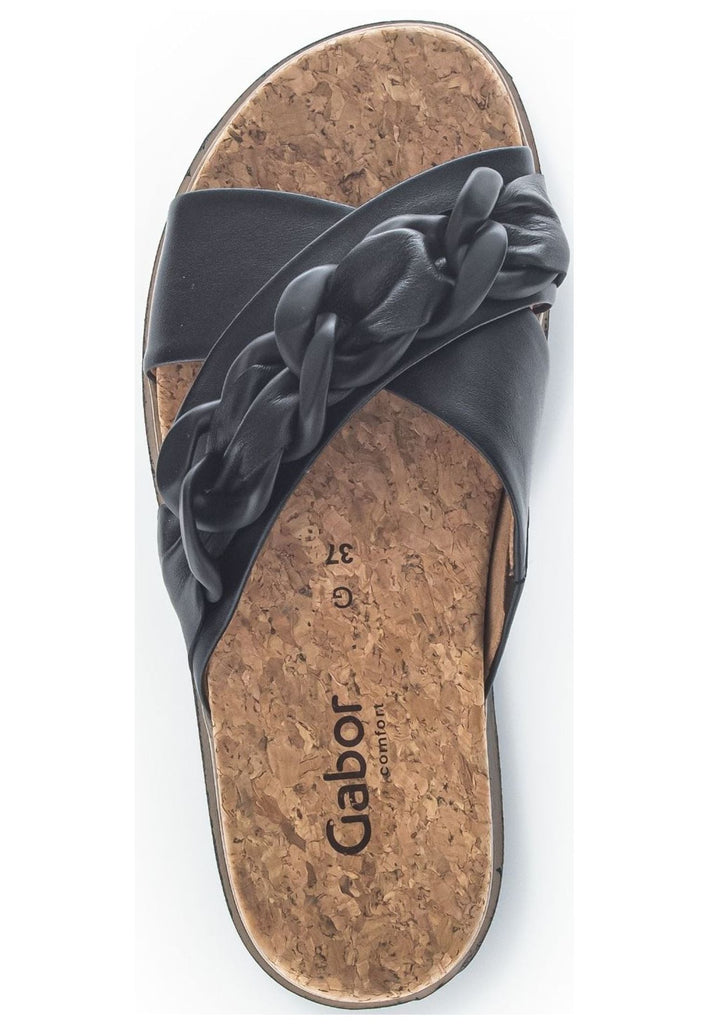 Gabor Pantoletten Nappaleder Schwarz