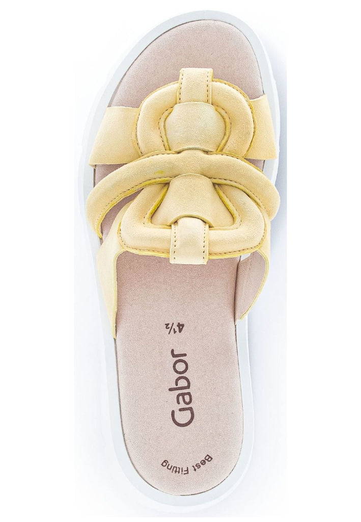 Gabor Pantoletten Veloursleder Gelb