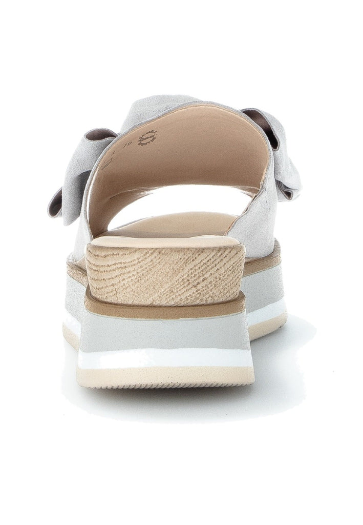 Gabor Pantoletten Veloursleder Hellgrau