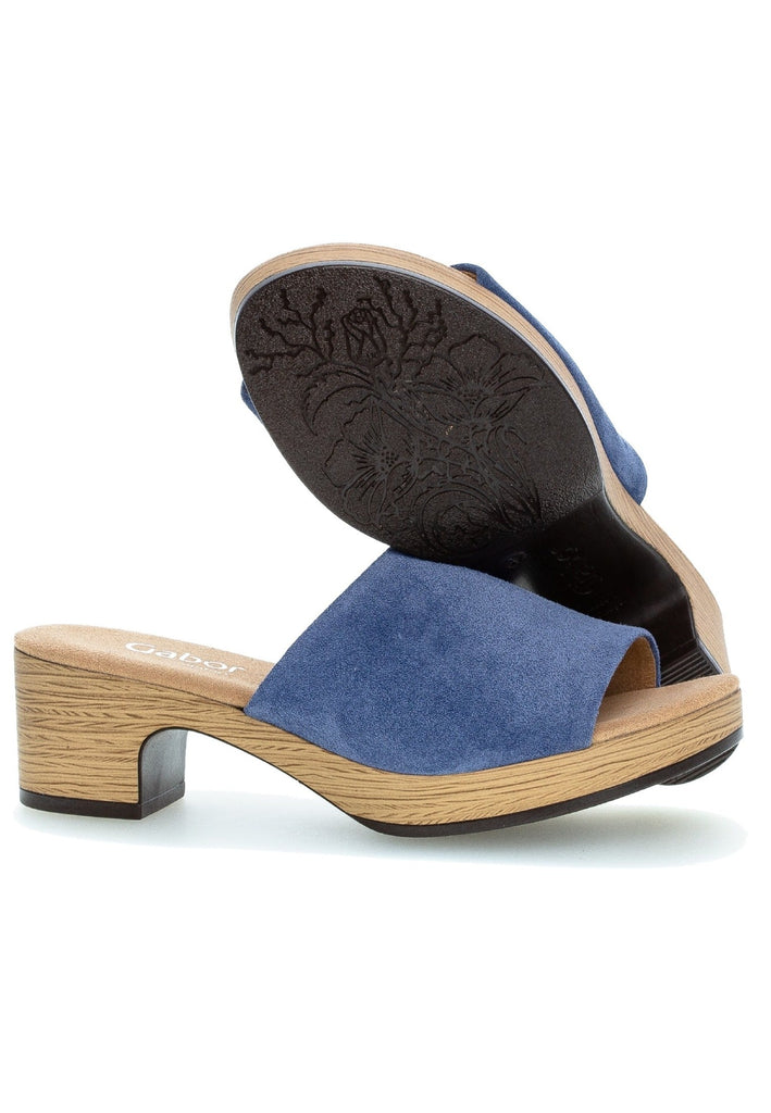 Gabor Pantoletten Veloursleder Jeans