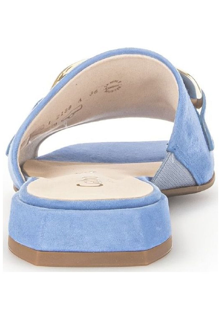 Gabor Pantoletten Veloursleder Mittelblau