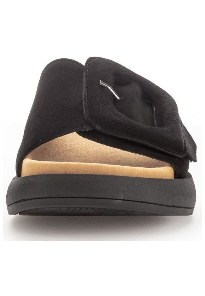 Gabor Pantoletten Veloursleder Schwarz