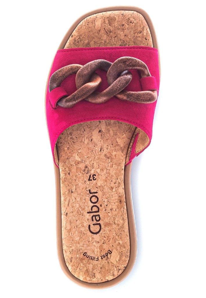 Gabor Pantoletten Veloursleder/Textil Pink
