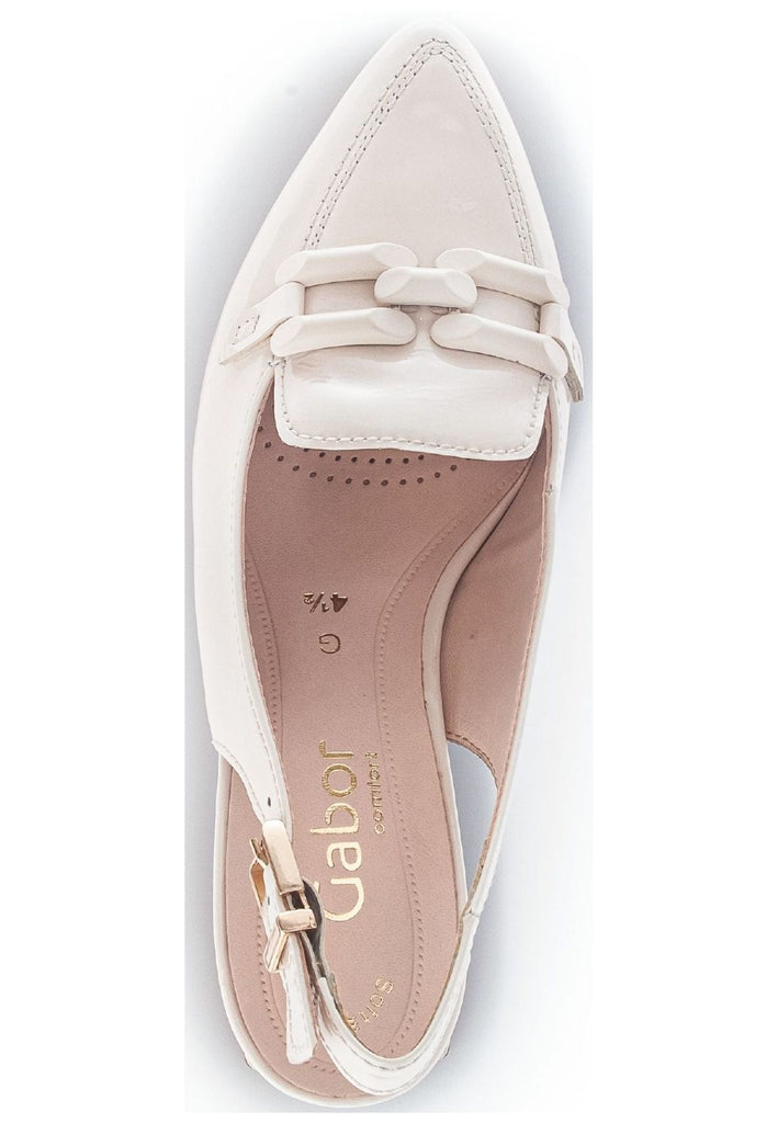 Gabor Pumps Leder Beige Lack