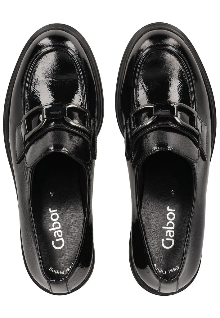 Gabor Pumps Leder Schwarz Lack