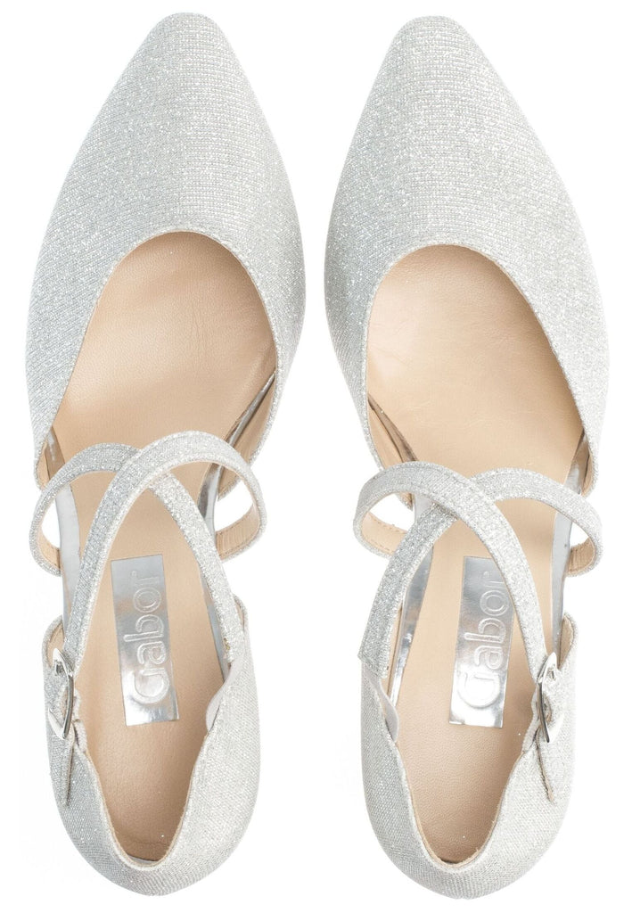Gabor Pumps Leder Silber