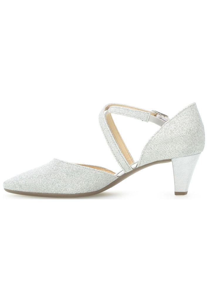 Gabor Pumps Leder Silber