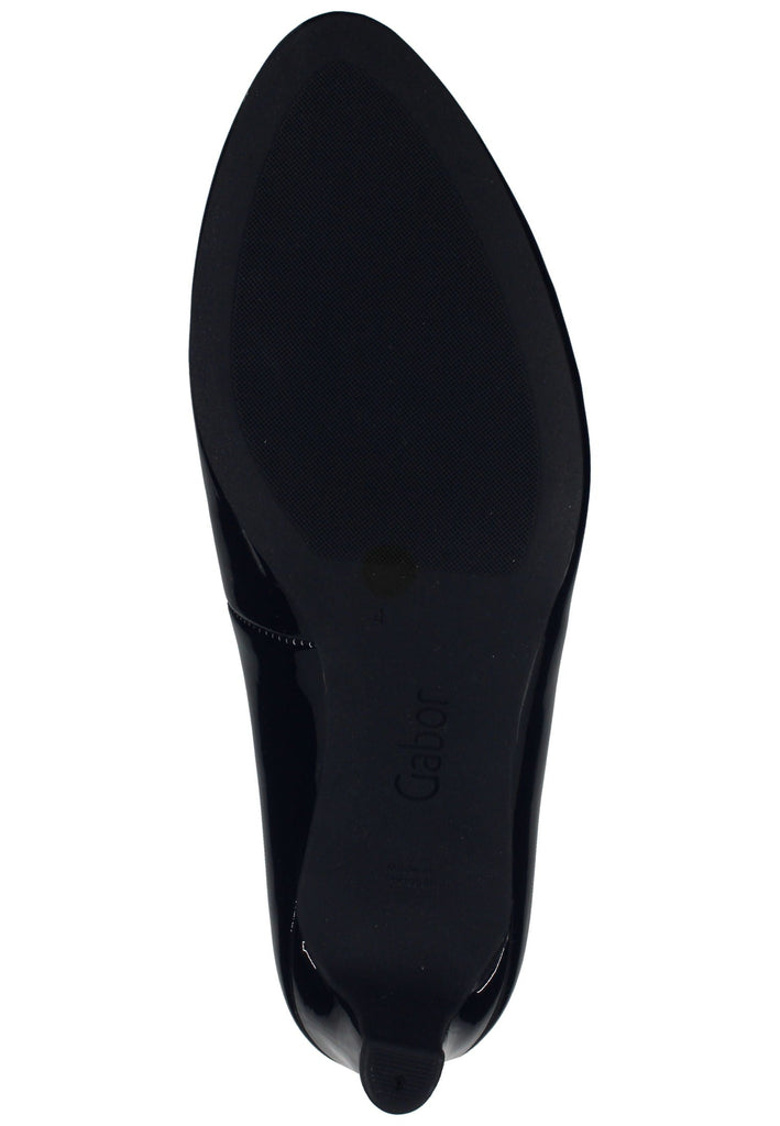 Gabor Pumps Lederimitat Schwarz Lack