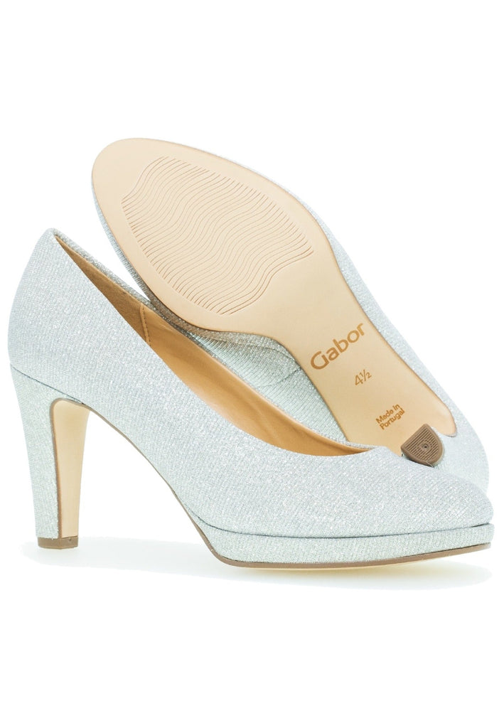 Gabor Pumps Lederimitat/Textil Silber