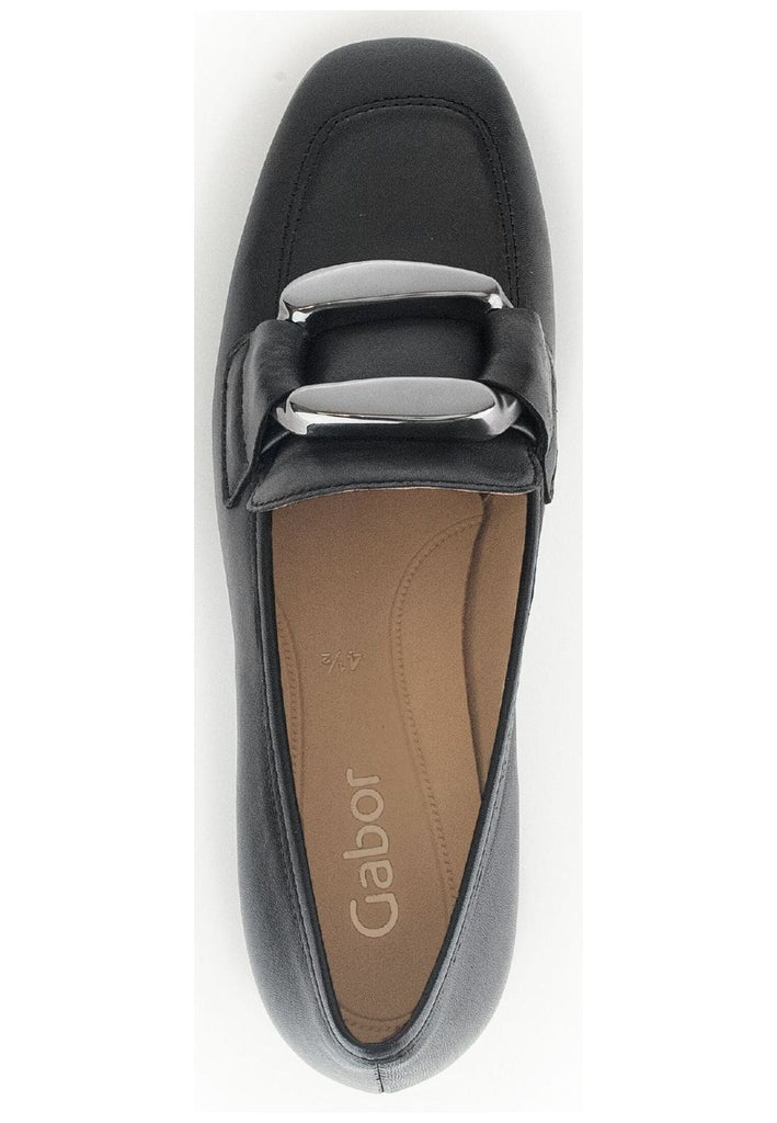 Gabor Pumps Nappaleder Schwarz/Silber