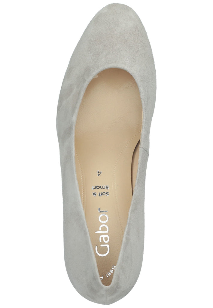 Gabor Pumps Veloursleder Hellbeige