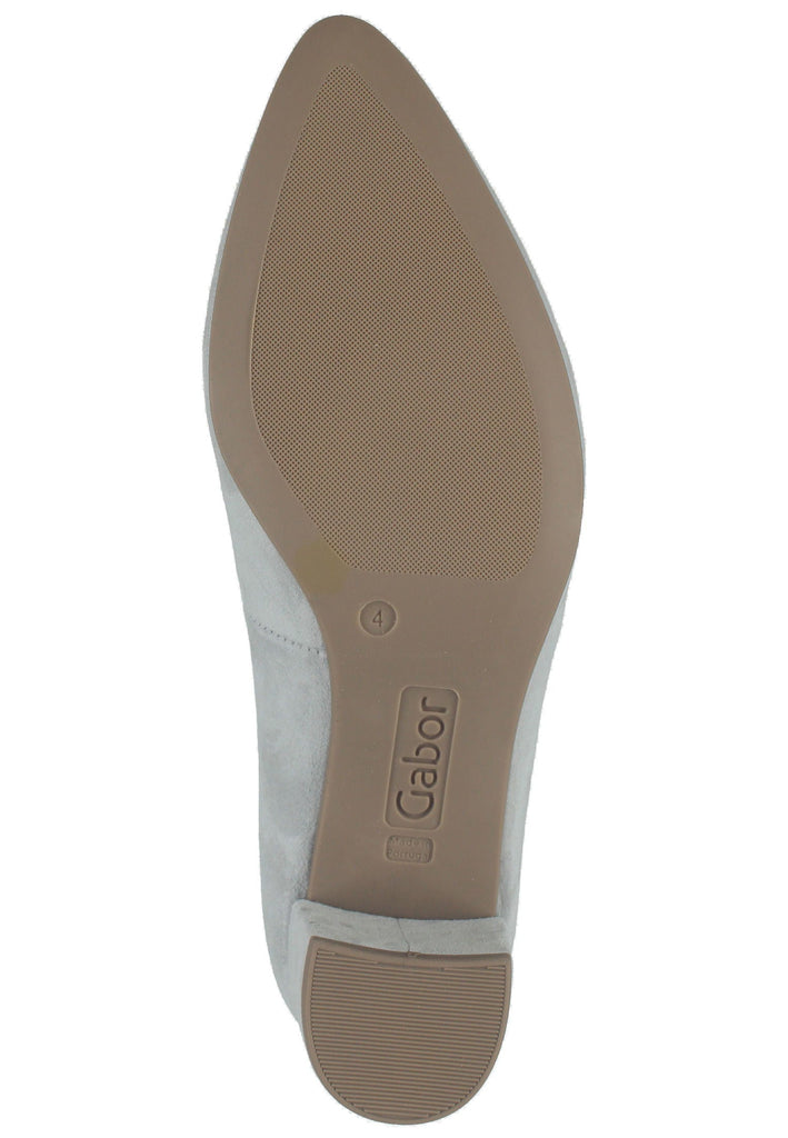 Gabor Pumps Veloursleder Hellgrau
