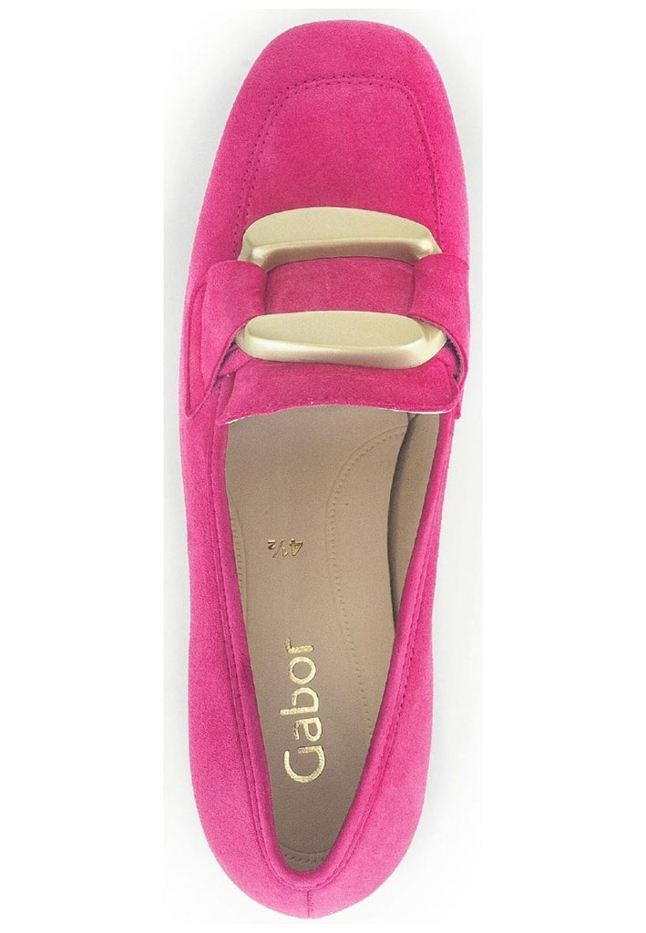 Gabor Pumps Veloursleder Pink/Gold