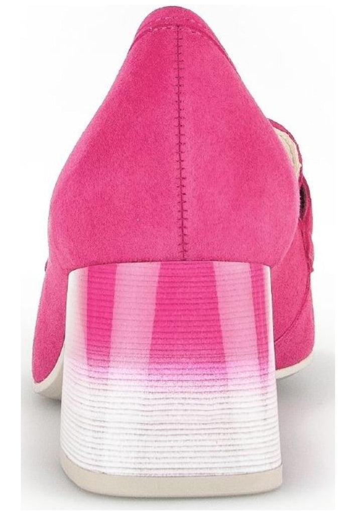 Gabor Pumps Veloursleder Pink/Gold