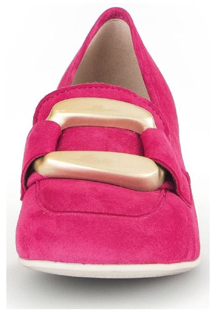 Gabor Pumps Veloursleder Pink/Gold