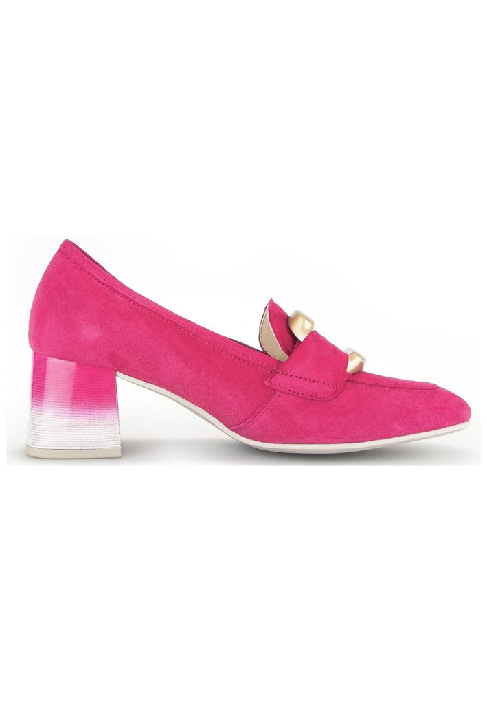 Gabor Pumps Veloursleder Pink/Gold