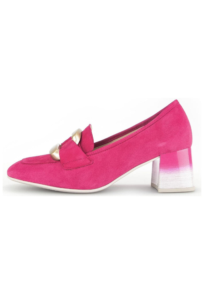 Gabor Pumps Veloursleder Pink/Gold