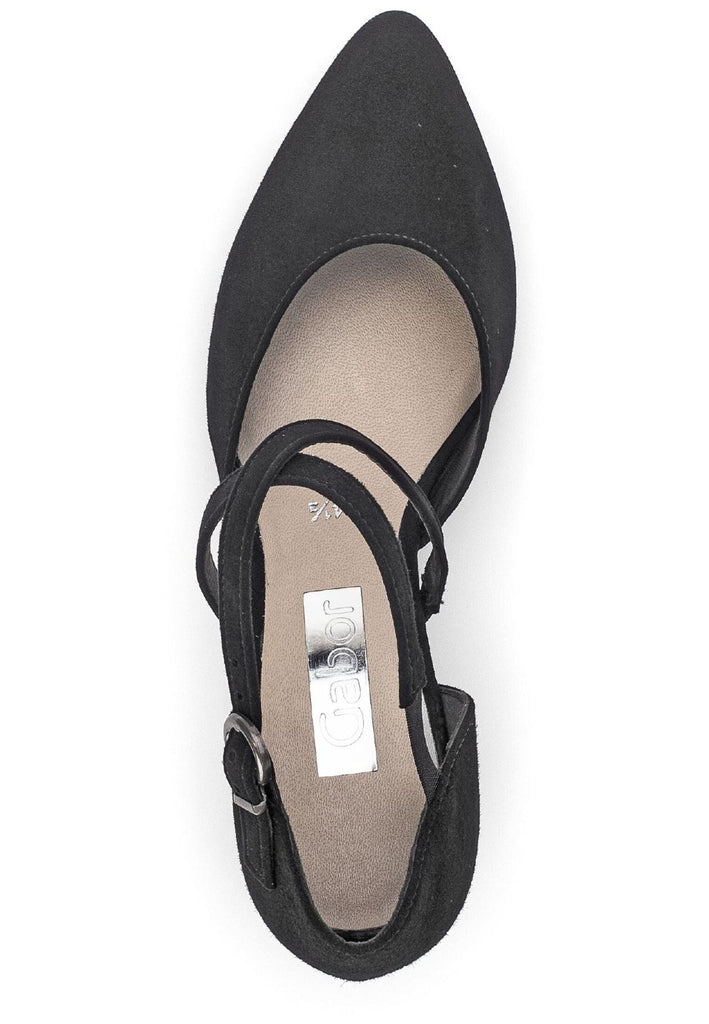Gabor Pumps Veloursleder Schwarz