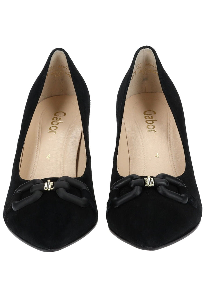 Gabor Pumps Veloursleder Schwarz