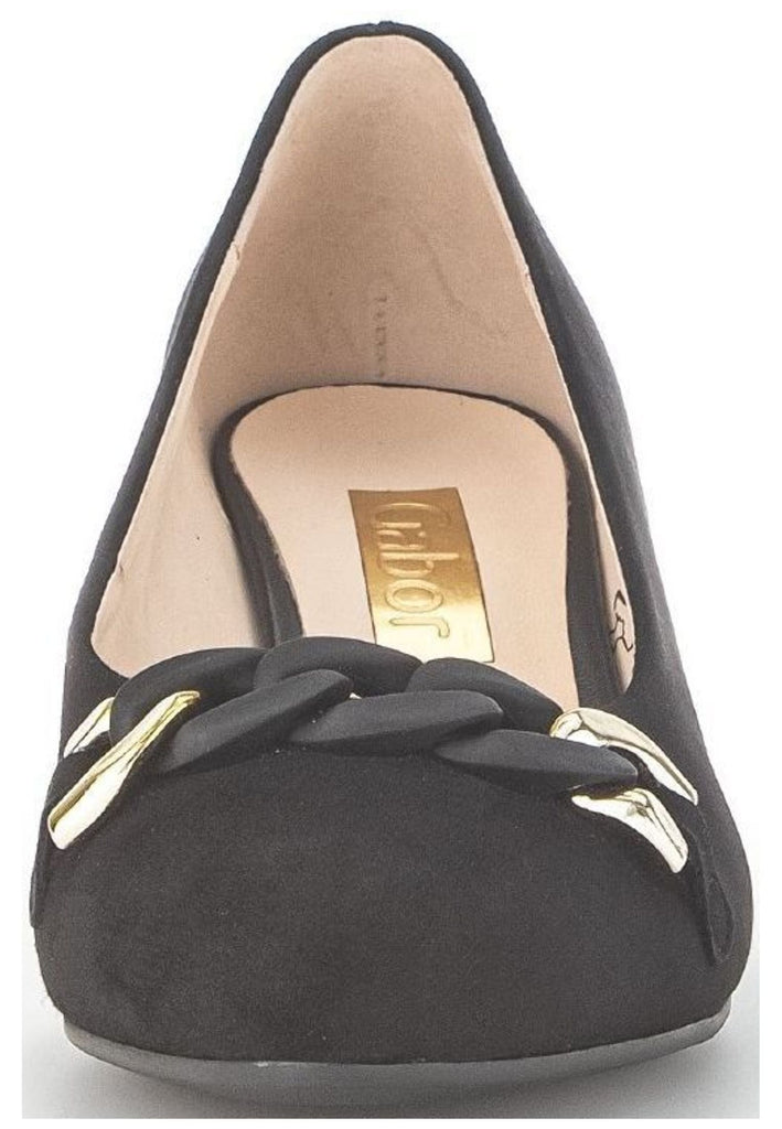 Gabor Pumps Veloursleder Schwarz