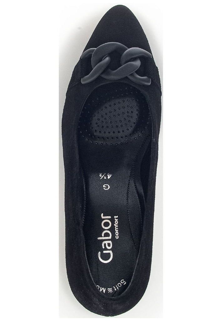 Gabor Pumps Veloursleder Schwarz