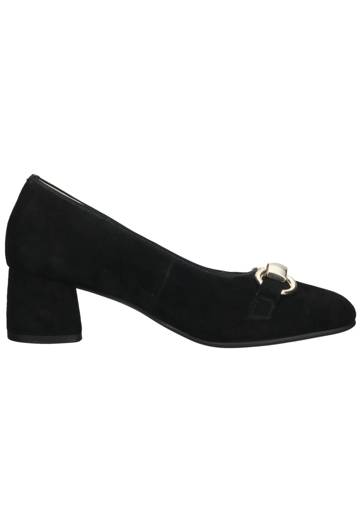 Gabor Pumps Veloursleder Schwarz/Gold