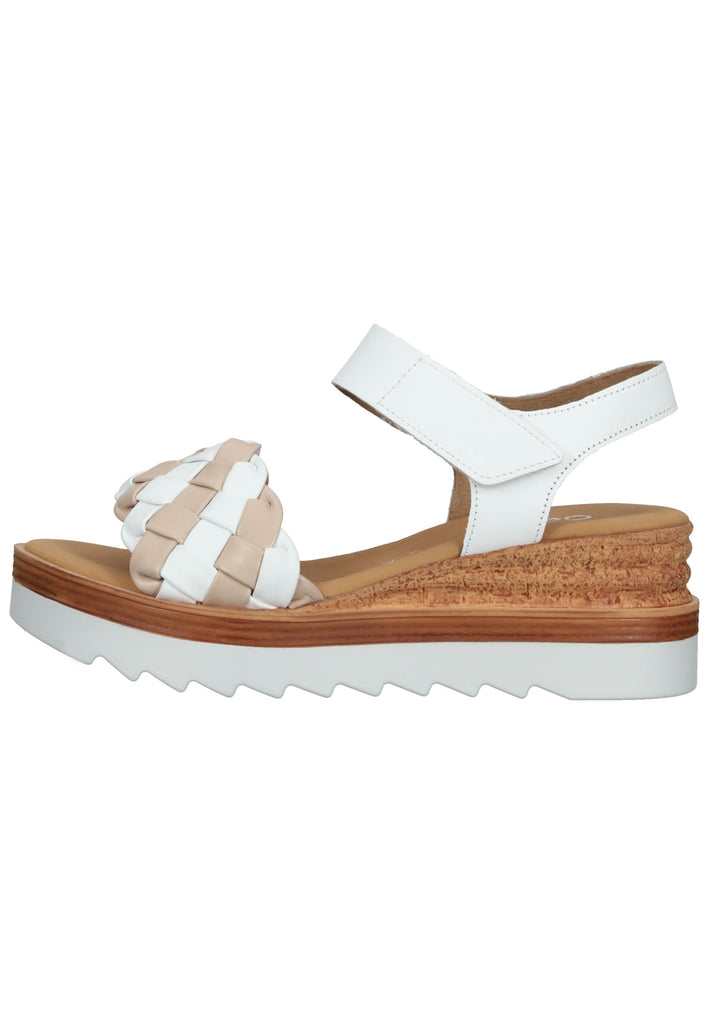 Sandalen Gabor Sandalen Nappaleder Weiß/Rosa