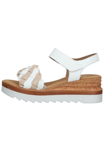 Sandalen Gabor Sandalen Nappaleder Weiß/Rosa