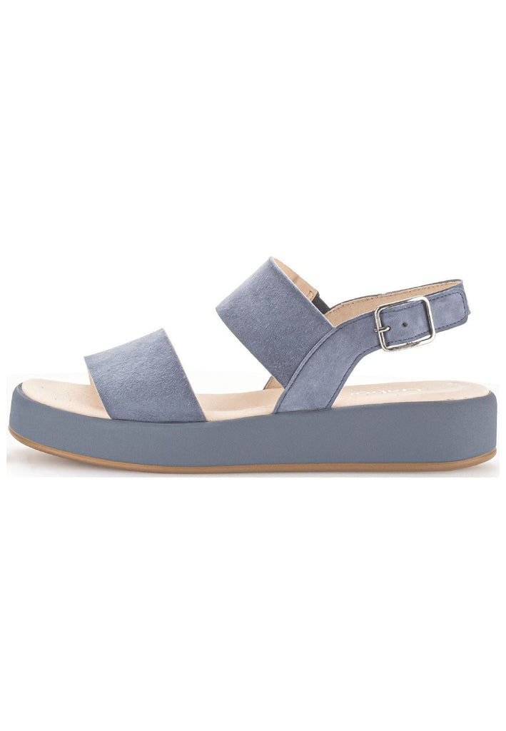 Sandalen Gabor Sandalen Veloursleder Blau/Grau