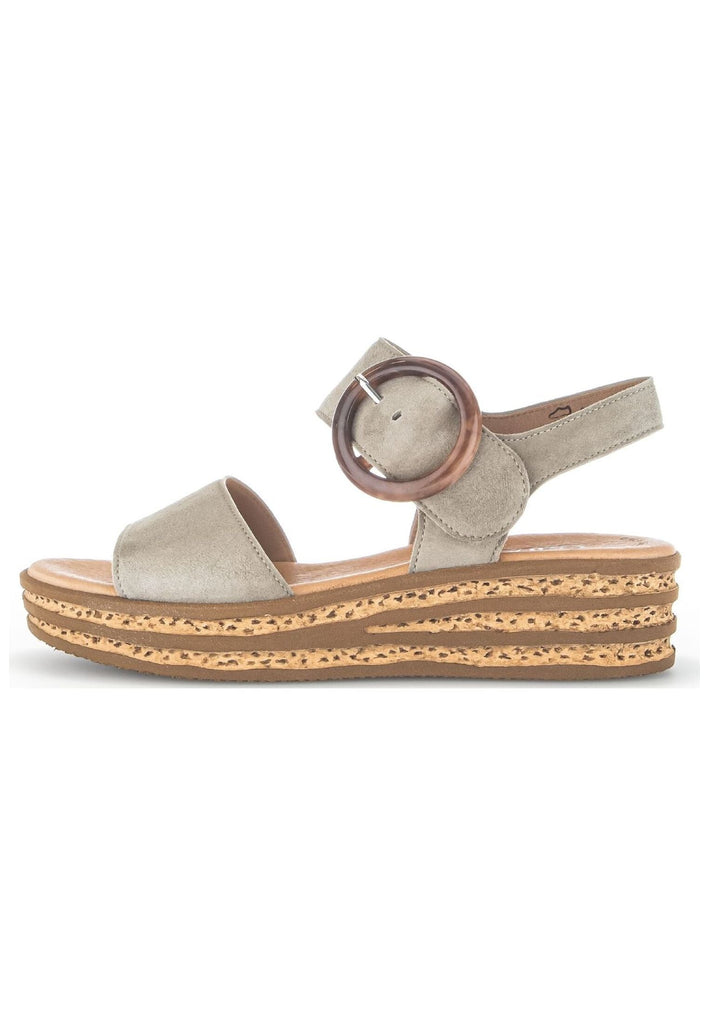 Sandalen Gabor Sandalen Veloursleder Olive