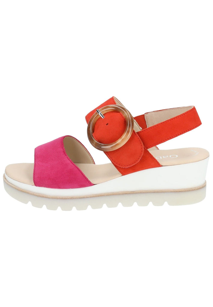 Sandalen Gabor Sandalen Veloursleder Orange Multi