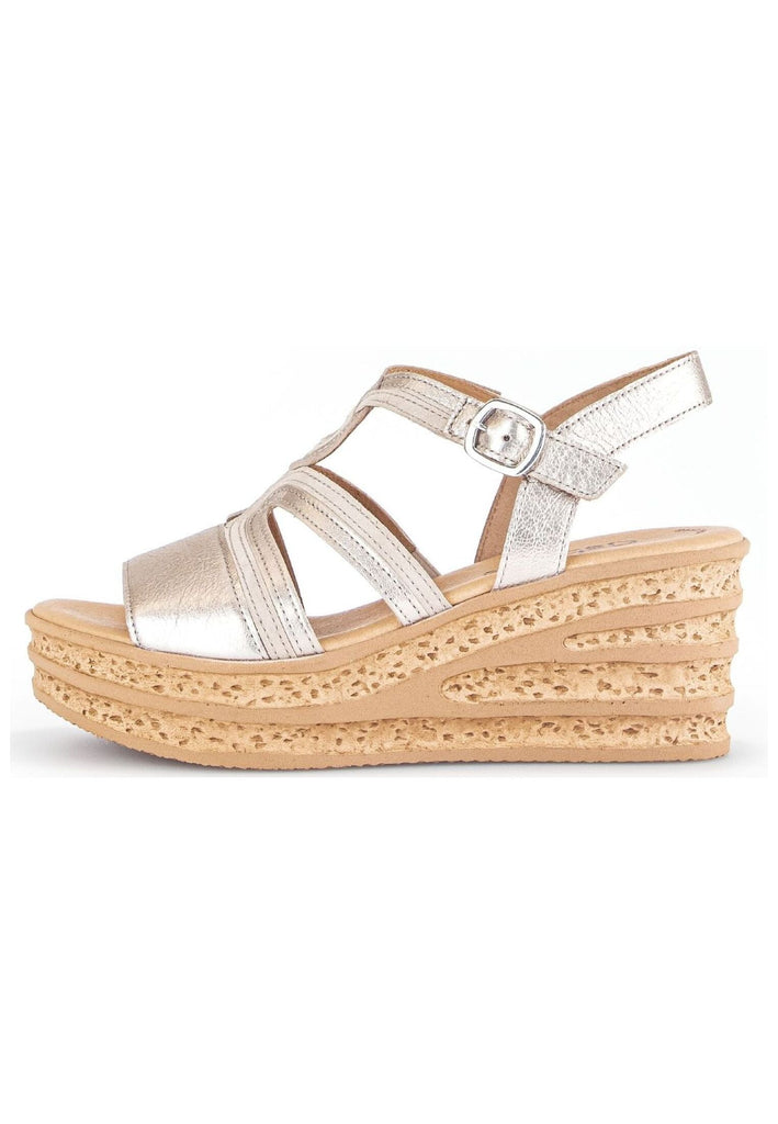 Sandalen Gabor Sandalen Veloursleder Puder