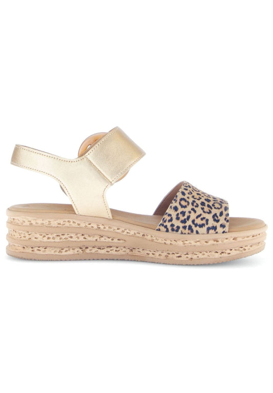 Gabor Sandalen Leder Beige/Gold