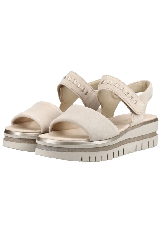 Gabor Sandalen Leder Beige/Gold