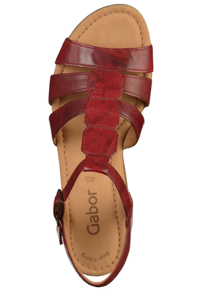 Gabor Sandalen Leder Dunkelrot
