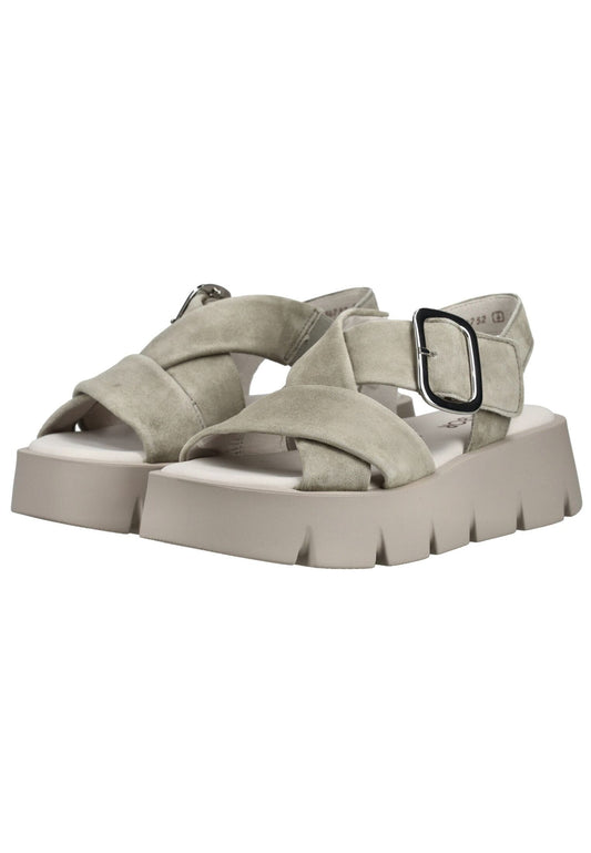 Gabor Sandalen Leder Grau