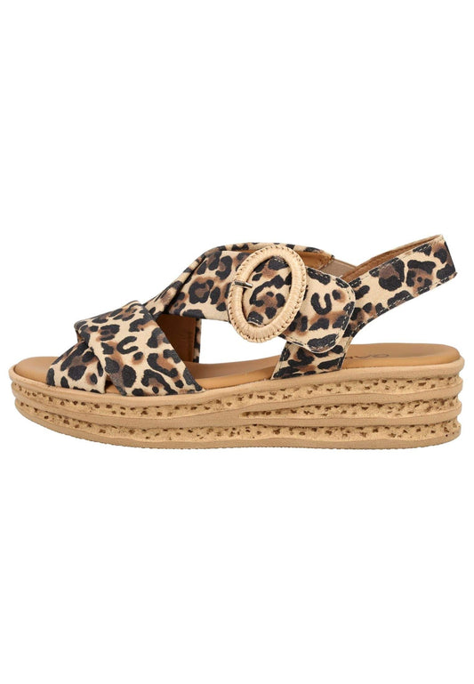 Gabor Sandalen Leder Leopard