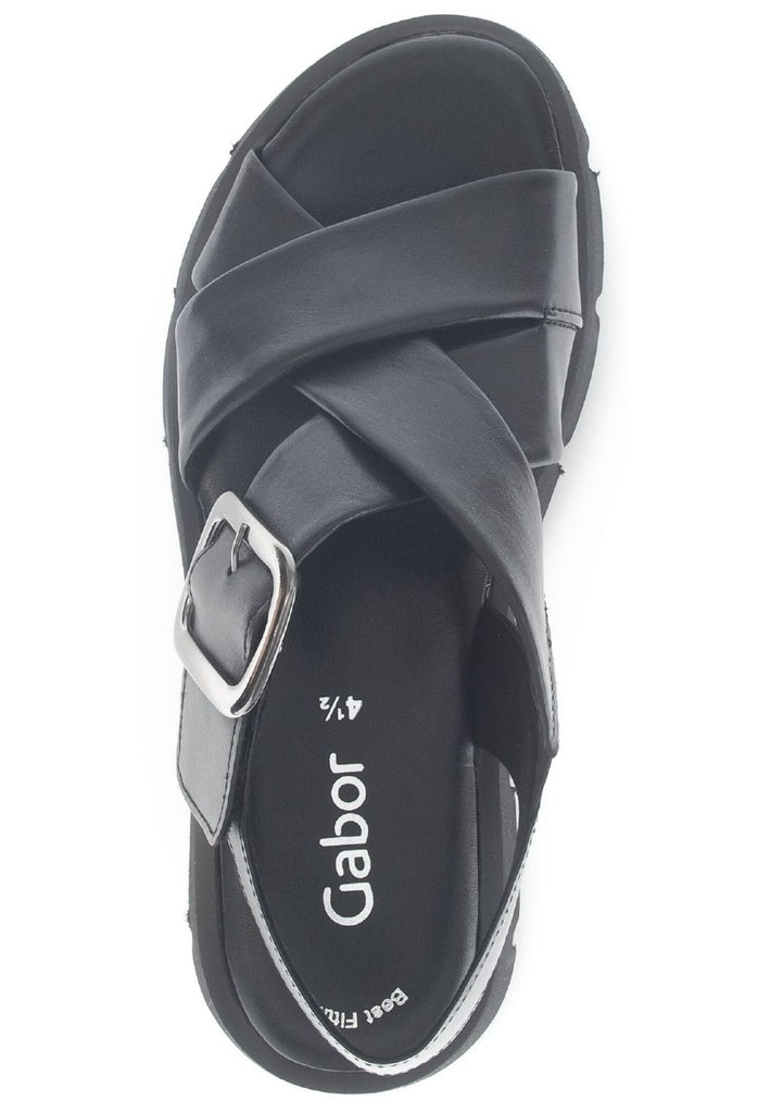 Gabor Sandalen Leder Schwarz