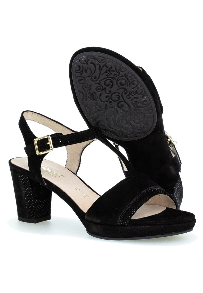 Gabor Sandalen Leder Schwarz