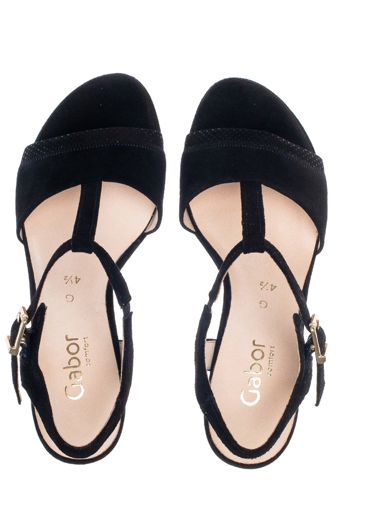 Gabor Sandalen Leder Schwarz