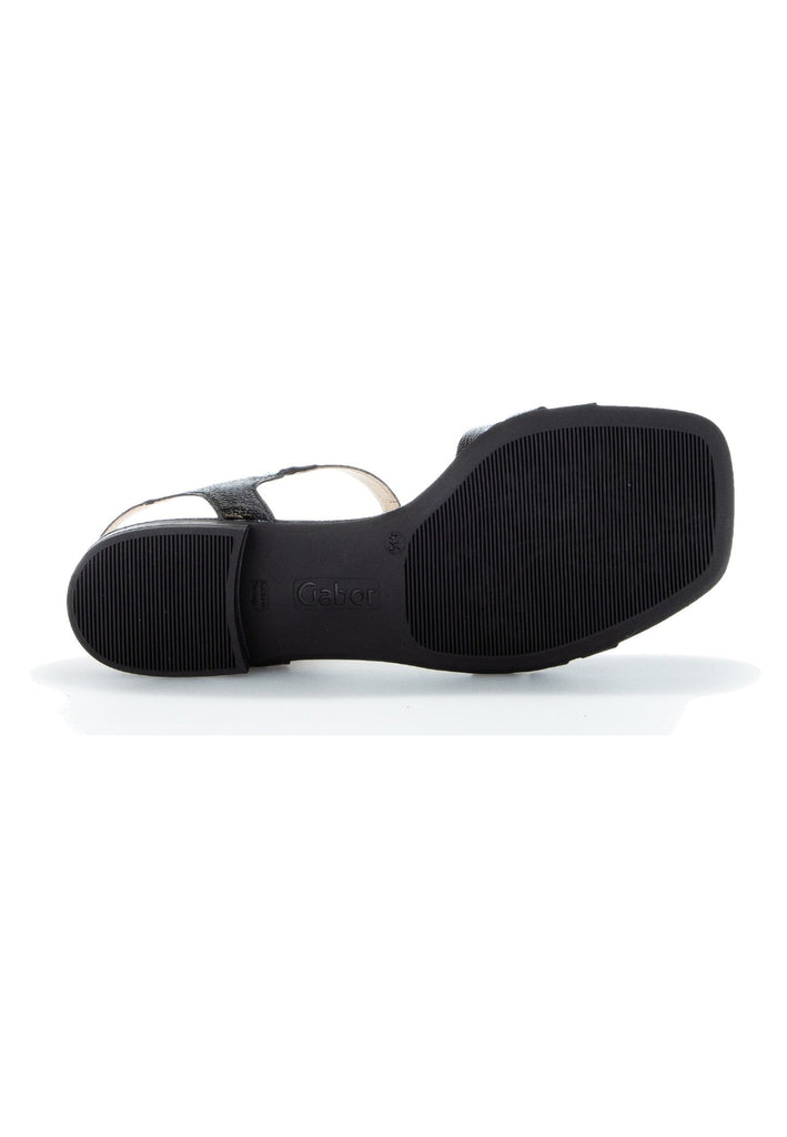 Gabor Sandalen Leder Schwarz