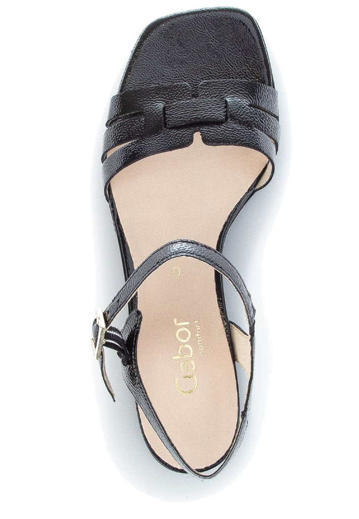Gabor Sandalen Leder Schwarz