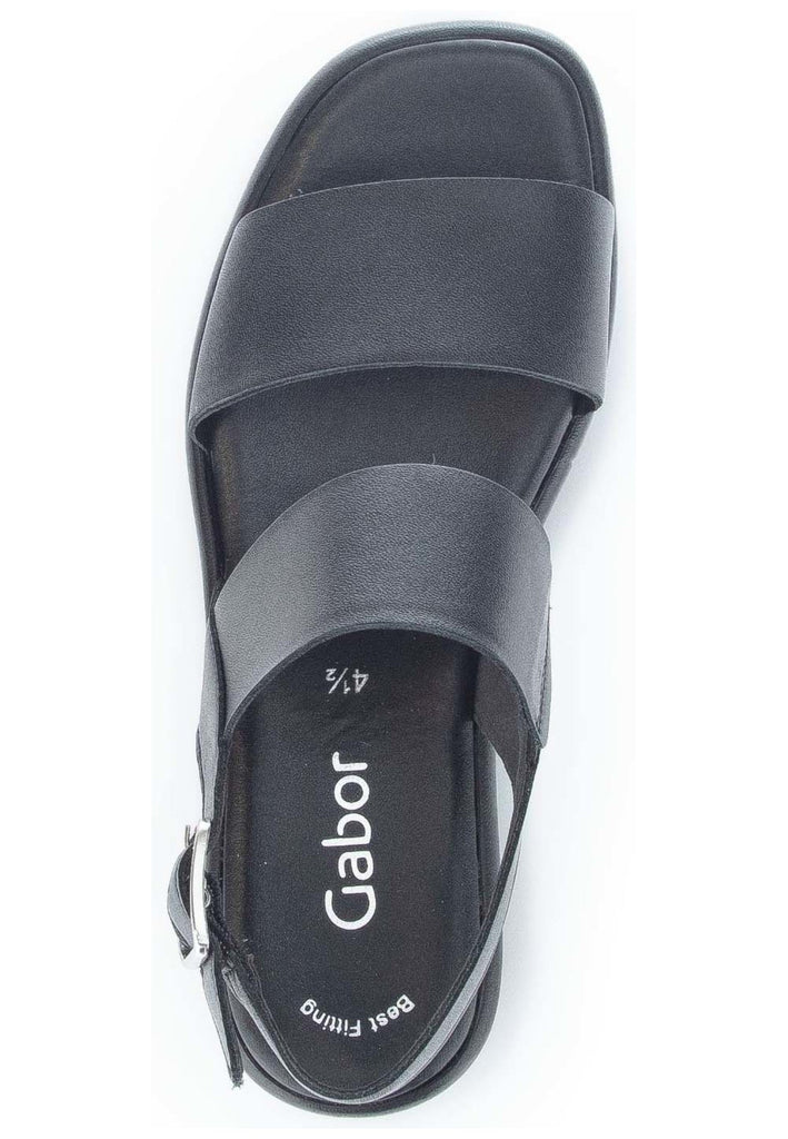 Gabor Sandalen Leder Schwarz