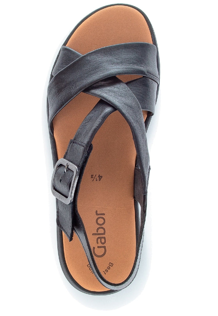 Gabor Sandalen Leder Schwarz