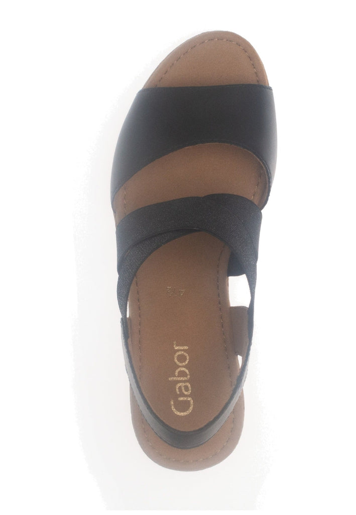 Gabor Sandalen Leder Schwarz